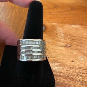 Park Lane Silver Ring with cubic zirconia stones.